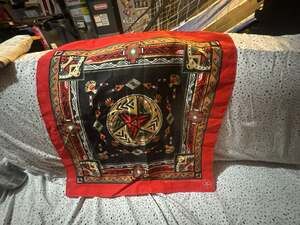 New Wamcraft SouthWestern Eagle Bandana Native Aztec Print Red USA Cotton Vtg